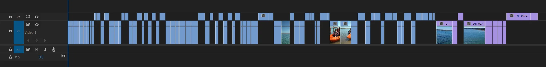 Selects sequence in Adobe Premiere